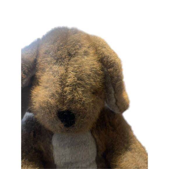 Playful Pals Brown Red Bunny Rabbit Droopy Ears Bib Overalls Plush Stuffed Anima - Picture 7 of 12